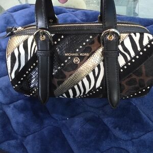 Michael Kors Zebra and Leopard Print Satchel